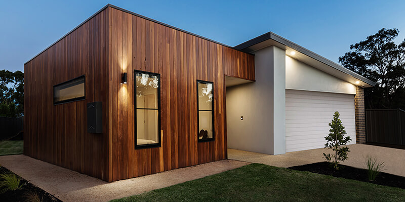 House with timber cladding