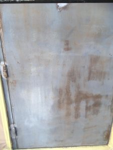 up close rust on door
